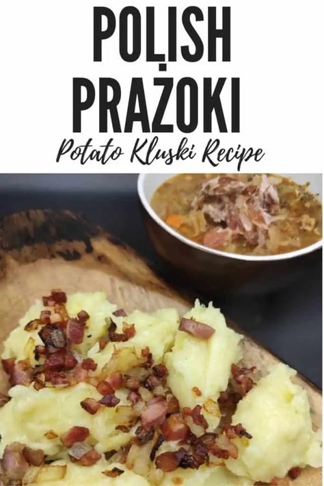 Polish Prażoki Recipe (Quick Potato Kluski) - Polish Foodies Potato Dumplings Polish, Easy Polish Recipes, Polish Food Traditional, Polish Foodies, Polish Foods, Fried Bacon, Slovak Recipes, Lithuanian Recipes, Eastern European Recipes