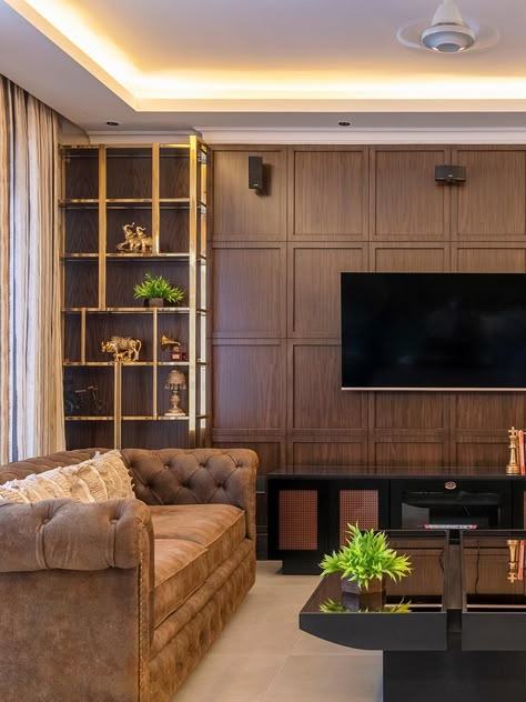 15 Interior Decoration Ideas for a Beautiful Home | Goodhomes.co.in Traditional Living Room Tv Wall, Traditional Indian Tv Unit Design, Indian Tv Unit Design, Traditional Tv Unit, Interior Ads, Classic Tv Wall, Indian Living Room Design, Concept Sheet, Living Room Indian