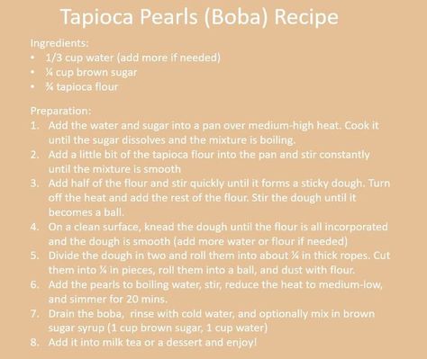 How To Make Boba Pearls Without Tapioca Flour, How To Make Boba With Tapioca Flour, How To Make Boba Without Tapioca Flour, How To Make Tapioca Pearls, Boba Recipes Tapioca Pearls, Tapioca Balls Recipe, Tapioca Pearls Recipe, Tapioca Flour Recipes, How To Make Boba