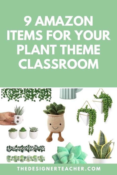 Plant Decor For Classroom, Plant Theme For Preschool, Read Sign For Classroom Diy, Succulent Classroom Decor Ideas, Plant Inspired Classroom, Classroom Plants Indoor, Classroom Plants To Grow, Watch Us Grow Classroom Theme, Grow Together Classroom Theme