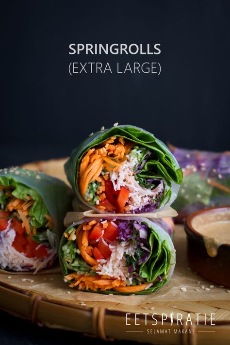 Springrolls - maar dan een maatje groter! - Eetspiratie Raw Till 4, Healthy Wraps, Curries, Dip, Extra Large, Van