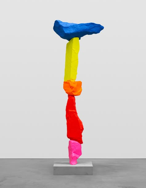 pink red orange yellow blue mountain | UGO RONDINONE Sculpture Colorful, Modern Sculpture Contemporary, Yellow Sculpture, Red Art Installation, Contemporary Sculpture Art, Ugo Rondinone, Neon Sculpture, Postmodern Sculpture, Rock Sculpture