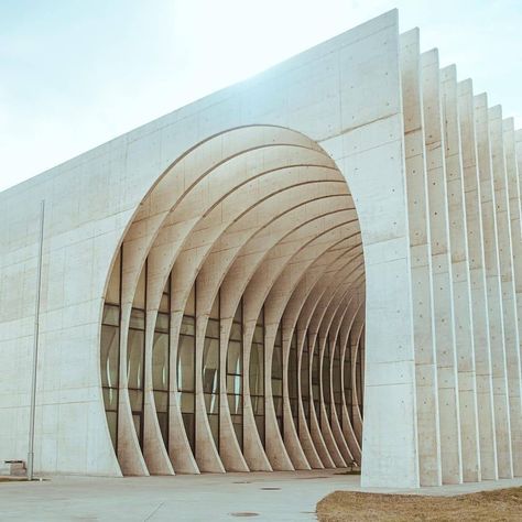 Fashion Observed’s Instagram photo: “Circulation origin from @buildingswow . Facade of United National Movement building in Tbilisi, Georgia. Photo by @david__sarkisov Tag a…” Church Building Design, Arch Architecture, Facade Architecture Design, Parametric Architecture, Sacred Architecture, Architecture Art Design, Architecture Model House, Tbilisi Georgia, Architectural Section