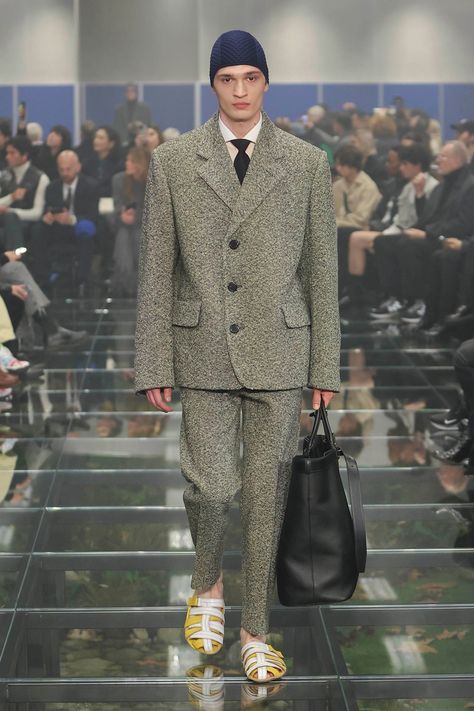 FW 2024 Menswear | PRADA Menswear 2024, Prada Menswear, Fw 2024, Prada Mens, 2024 Menswear, Grandpa Core, Prada Men, Fashion Show, Prada