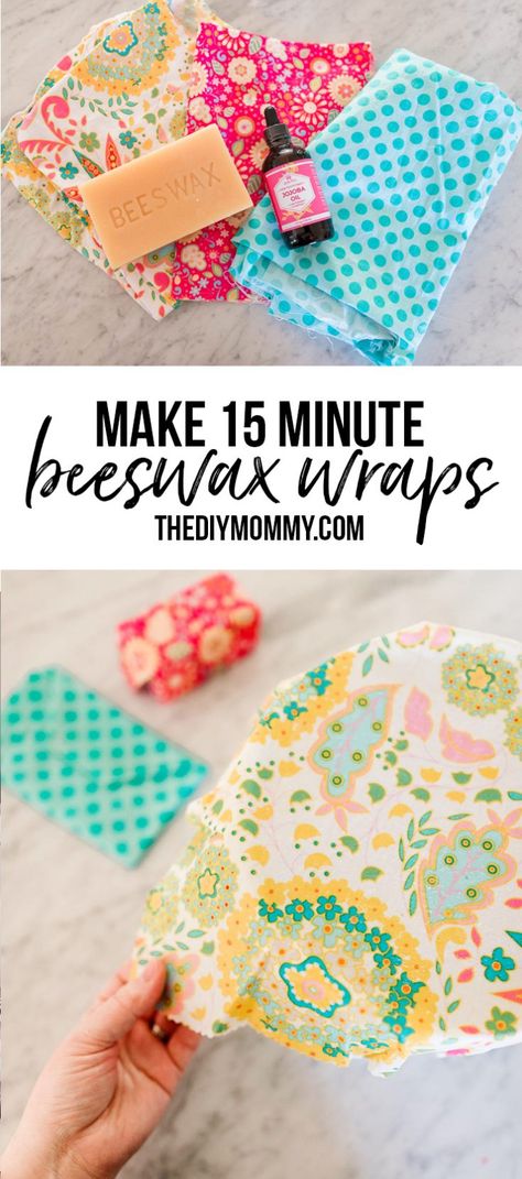 Syprosjekter For Nybegynnere, Beeswax Diy, Diy Beeswax Wrap, Mommy Diy, Mops Crafts, Bees Wax Wraps, Diy Mommy, Wax Wraps, Beeswax Wraps