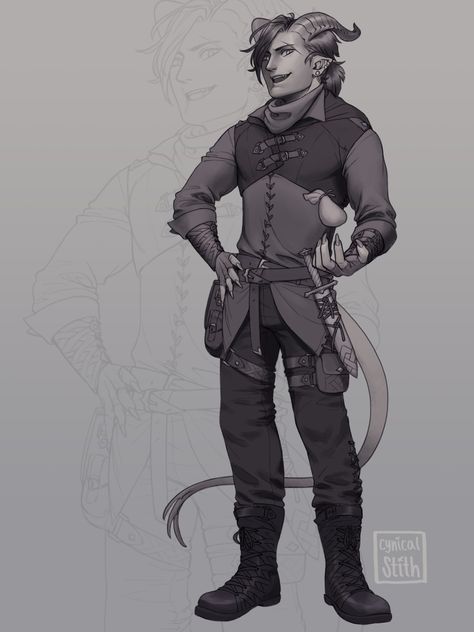 Grey Tiefling, Dnd Character Concept, Tiefling Rogue, Fantasy Races, Character Concept, Doodles, Humanoid Sketch, Grey, Fictional Characters