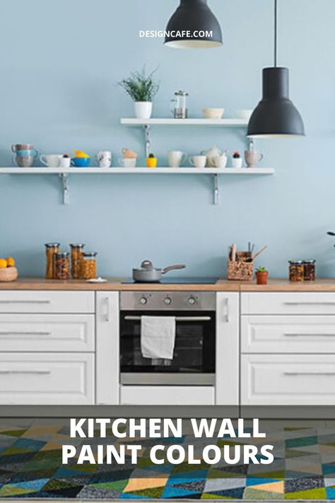 Kitchen wall painting colors Kichan Room Wall Colour, Best Paint Colours For Kitchen Walls, Kitchen Paint Colour Ideas, Blue Painted Kitchen Walls, Small Kitchen Wall Color Ideas, Kitchen Interior Painting, Small Kitchen Paint Colors Ideas Wall, Bright Kitchen Wall Colors, Kitchen Wall Colour Combination