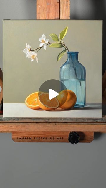 How To Paint Oranges Acrylic, Orange Oil Painting, Lauren Pretorius, Linen Art, Painting On Linen, Orange Blossoms, Painting Canvases, Still Life Oil Painting, School Art Projects