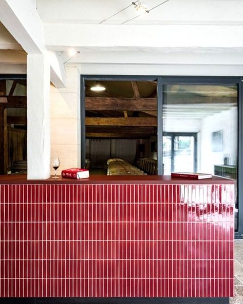 Tiles Restaurant, Tiled Bars, Tiled Counter, Cafe Tiles, Tile Bar Counter, Tiled Bar Counter, Tiled Bar, Tile Bar, Red Tile Kitchen