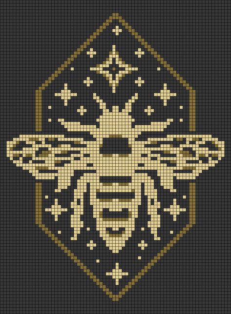 Bee Alpha Pattern, Braided Bracelet Diy, Easy Pixel Art, Pixel Art Grid, Tapestry Crochet Patterns, Diy Perler Beads, Crochet Tapestry, Pixel Art Pattern, Pretty Patterns