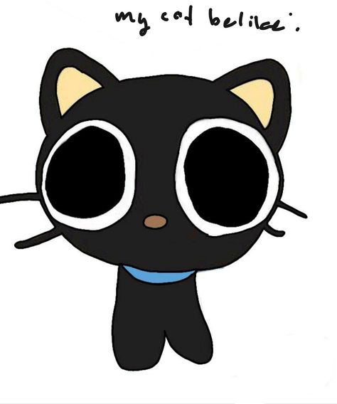 Black Cat, Image Search, Hello Kitty, Kitty, Blue, White, Black