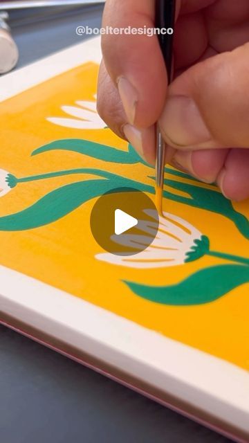 Philip John Boelter on Instagram: "🎨 Painting one of the two folk inspired designs I made this week. Watch both designs get painted in a full video version over on my You Tube channel. 10 min of satisfying strokes. Tap the link in my current story to check out the full video and get inspired! If the link has expired you can always click the link in my bio to visit my YouTube page. Thank you for your support and stay creative! #art #artwork #artist #illustration #gouache #painting #design #watercolor #acrylic" Gouache Art Inspiration, Philip Boelter, Stay Creative, Instagram Painting, Youtube Page, Acrylic Gouache, Artist Illustration, You Tube, Gouache Painting