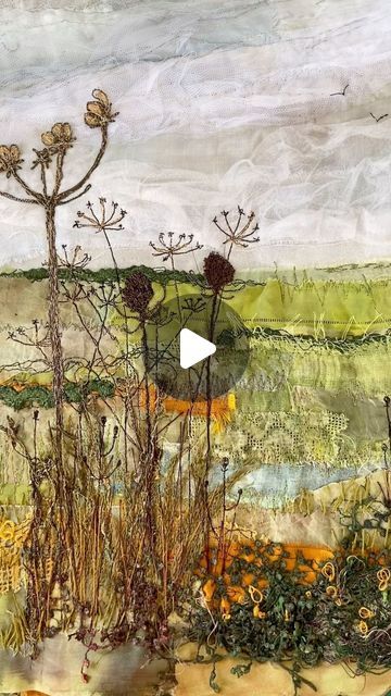 Claire | Textile Artist | Busy back in the studio. So much to get ready for @peacockartstrail , beginning on 7th October ! This piece ‘Autumn Mist’ is finally... | Instagram Textile Landscapes, Gcse Art Sketchbook, Landscape Quilts, Textile Artist, Gcse Art, Slow Stitching, Textile Artists, Artist On Instagram, Embroidery Techniques