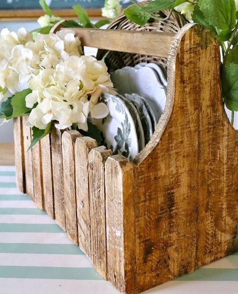 ANTIQUE FARM HOUSE (@antiquefarmhouse) • Instagram photos and videos Wire Wall Basket, Farmhouse Storage, Decor Steals, Basket Wall Decor, Patio Backyard, Wooden Planters, Farm Decor, Planter Box, Antique Farmhouse