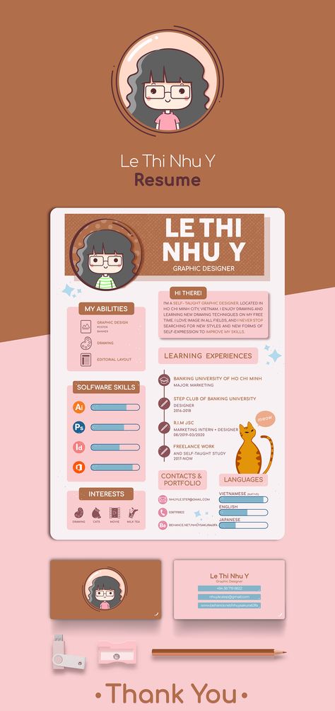 MY RESUME on Behance Cute Resume Ideas, Cute Resume Design, Cute Cv Design, Art Cv Design, Design Cv Creative Cv Template, Cv Inspo Design, Resume Creative Design, Cv For Designers, Cv Ideas Design