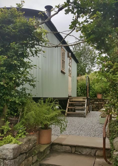 What is it like to live full-time in a shepherd’s hut? | Plankbridge Shepherd's Huts Beech Hedge, Shepherds Huts, Shepherd Huts, Yorkshire Dales National Park, Electric Radiators, Quiet Corner, Shepherds Hut, Beautiful Cottages, Seasons Change