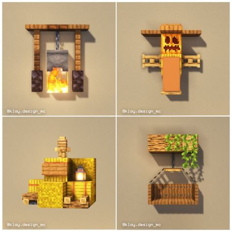 Here’s 12 OUTDOOR DECORATIONS to decorate you garden/village!! My favorite honestly is the tent! 😍 Let me know what’s your favorite below! … | Instagram Minecraft Decor Exterior, Minecraft Outside House Decor, Garden Decor Minecraft, Minecraft Decor Outdoor, Small Outdoor Minecraft Builds, Small Shop Minecraft Ideas, Minecraft Village Well Design, Minecraft Cute Outdoor Decor, Minecraft Decorations Exterior