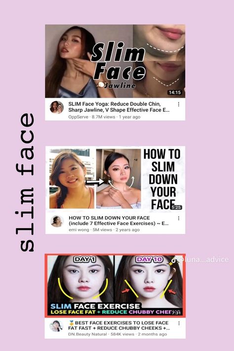 High Visual Weight Hairstyles, Jinx Workout Routine, Slim Face Workout, Slim Your Face, Face Workout, Kpop Workout, Slim Face, Face Fat, Modele Fitness