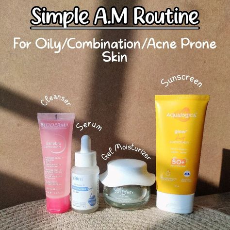 Moisturiser For Combination Skin, Skincare For Oily Acne Prone Skin, Skincare For Acne Prone, Combo Skin Care, Am Morning Routine, Combination Skin Care Routine, Moisturizer For Combination Skin, Acne Scaring, Skincare For Acne