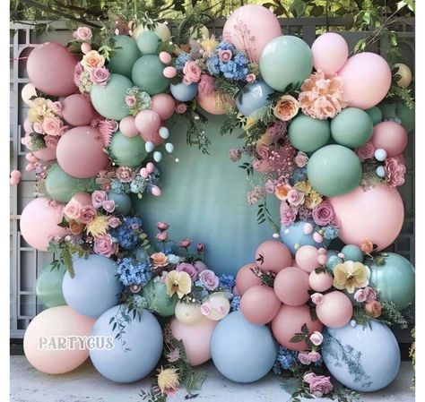 Pink balloon arch