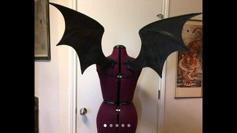 I decided im going to write a tutorial on how to create a large set of wings for cheap. Im doing a ... Harpy Wings, Bat Wings Diy, Wings Diy, Halloween Wings, Demon Costume, Dragon Wedding, Demon Wings, Diy Wings, Bat Costume