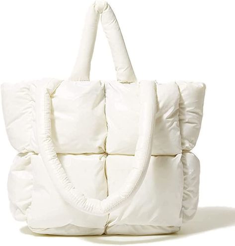 This post may contain affiliate links. I may earn a small commission for any purchases made through these links. Puffer Tote Bag, Winter Handbags, Chic Purses, Cotton Handbag, Trendy Shoulder Bag, Quilted Tote Bags, Sac Week End, Quilted Handbags, Quilted Totes