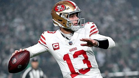 Kyle Shanahan: Brock Purdy having a 'hell of a week' at practice ahead of 49ers-Chiefs Super Bowl Kyle Shanahan, Football Printables, Trent Williams, American Football Uniforms, 49ers Quarterback, Brock Purdy, Chiefs Super Bowl, Football Uniforms, Nfl Season