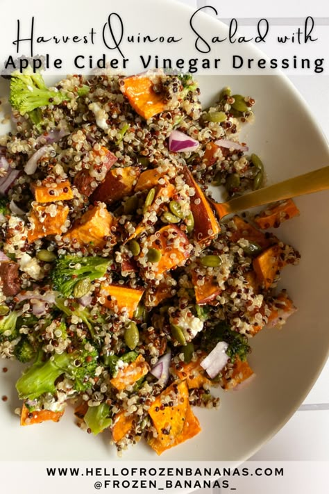 Dressing For Quinoa Salad, Recipes With Apple Cider Vinegar, Recipes With Apple Cider, Harvest Quinoa Salad, Quinoa Salad Dressing, Quinoa Pumpkin, Apple Cider Vinegar Dressing, Cider Vinegar Dressing, Pumpkin Cookies Healthy