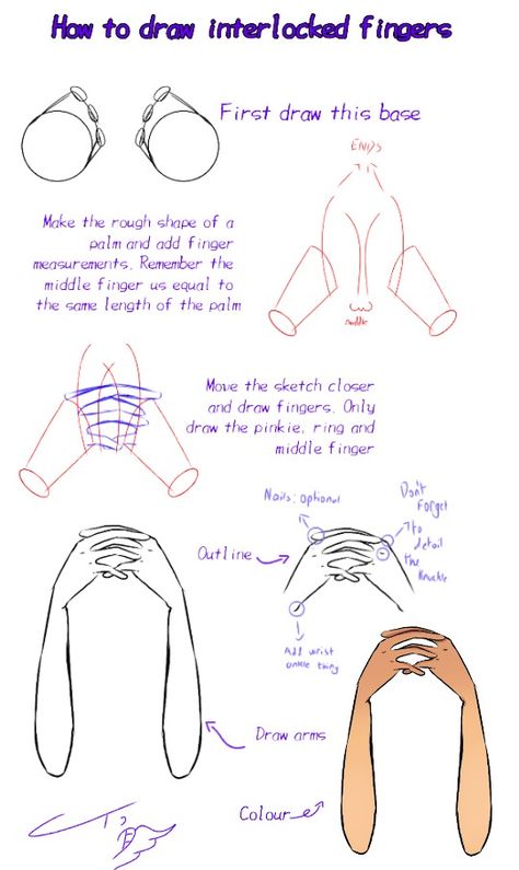 How to draw interlocked fingers Interlocked Hands Drawing, How To Draw Locks, Eye Emotions, Fingers Interlocked, Interlocked Hands, Draw Fingers, Hands Interlocked, Fingers Drawing, Interlocked Fingers