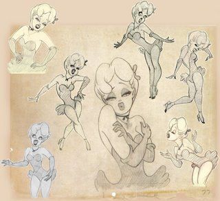 Pin Up Cartoons, 1930s Cartoons, Old Cartoon Characters, Tex Avery, Rubber Hose, Model Sheet, Jessica Rabbit, Character Sketches, Nose Art