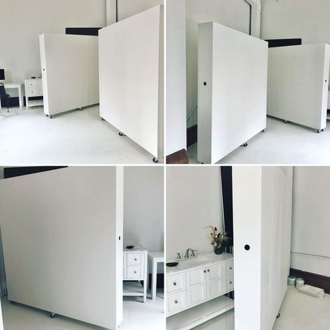 For more information about our products. https://youtube.com/channel/UCtx-KrV339O8QGIGTYoAESg Movable Gallery Walls, Movable Room Divider Ideas, Diy Movable Wall, Diy Moveable Wall, Movable Walls Room Dividers, Diy Partition Wall, Walls On Wheels, Diy Partition, Wall On Wheels