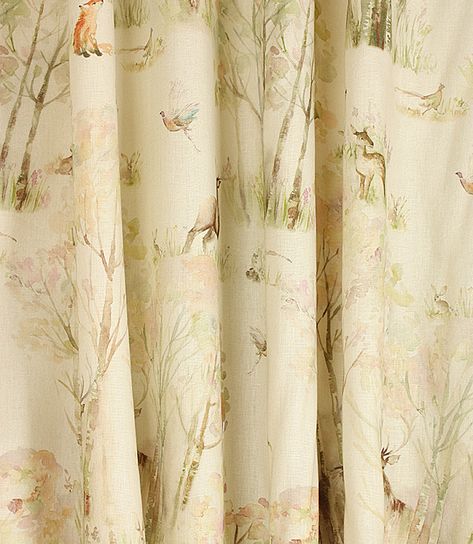 Voyage Maison Enchanted Forest Fabric / Linen | Just Fabrics Linen Decor, Forest Fabric, Spare Bedroom, Traditional Fabric, Enchanted Forest, Curtain Fabric, Curtains With Blinds, Free Samples, Beautiful Fabric