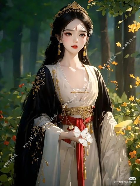 Chinese Kingdom, Hanfu Art, Chinese Drawings, Chinese Princess, Geisha Art, Girls With Black Hair, Fantasy Princess, Dress Sketches, Art Dress