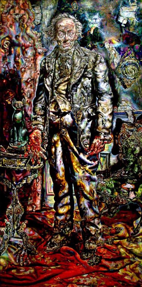 "The Picture of Dorian Gray” painting by Ivan Albright (1943) Dorian Gray Painting, Ivan Albright, Scary Paintings, Dorian Grey, The Picture Of Dorian Gray, Picture Of Dorian Gray, Dark Paintings, Magic Realism, Peter Paul Rubens