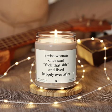 Motivational Candle, A Wise Woman Once Said, Encouragement Gift for Her, Breakup Gift for Women Empowerment, Funny Candle Gift Ideas - Etsy Housewarming Gifts After Divorce, Divorce Care Package For Women, Divorce Gift Basket For Her, Divorced Gifts For Her, Divorce Candle, Breakup Gift, Divorce Gift, Funny Candles, Encouragement Gifts