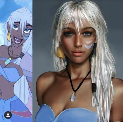 Costumes With White Hair, Blonde Cosplay Characters, Concept Halloween Costumes, Kida Atlantis Costume, Kida Atlantis Cosplay, Ava Demon, Disney Princess Kida, Animated Movie Characters, Kida Disney