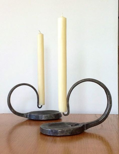 Homemade Candle Holders, Blacksmithing Projects, Blacksmith Ideas, Blacksmithing Ideas, Black Smithing, Blacksmith Projects, Rustic Candle Holders, Diy Candle Holders, Rustic Candles