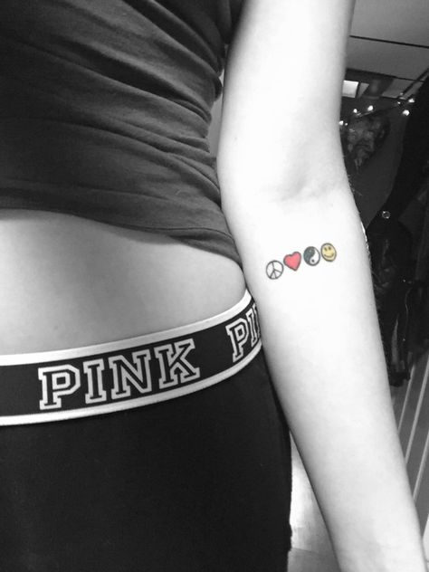 Peace, Love, Unity, Respect - plur tattoo Peace Love Unity Respect Tattoo, Peace Love Happiness Tattoo Symbols, Love Peace Happiness Tattoo, Plur Tattoo, Peace Love Happiness Tattoo, Peace Tattoos For Women, Peace And Love Tattoo, Peace Tattoo Designs, Gizmo Tattoo