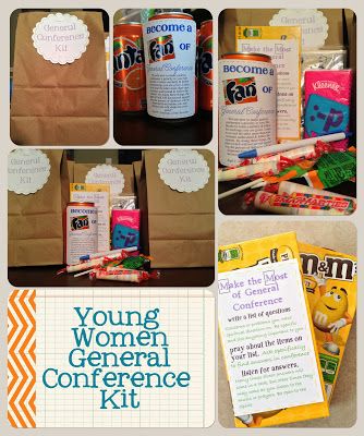 General Conference Kit... General Conference Young Women, Lds Conference Activities, It's Great To Be 8, Lds Yw Activities, Lds General Conference Activities, General Conference Packets, Conference Reminder, Great To Be 8, Yw Handouts