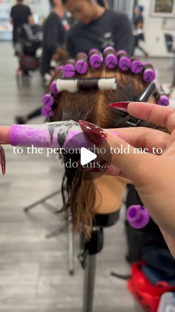 Olyvia Taylor | Cosmetology Student ⭐️ on Instagram: "one of the best tips I’ve received so far 🤍  Instead of wrapping with your wrists or keeping your thumbs tucked, simply place your finger or fingernail inside the perm rod to wrap straighter & faster!! 😎  I wish I could find the original person that told me to do this instead but I cannot find the comment. 😩  SN: My doll still had cholesterol from a previous practice round. 😔😅 I’ve also tried this trick before I had nails and it worked perfectly!! With the smaller rods, I would simply cover the hole with my finger and put light pressure and roll & that did the trick! 🪄  - #lyvtakeover" Perm Rod Sizes And Results, Perm Rod Sizes, Cosmetology Student, Perm Rods, Cosmetology, Perm, Natural Hair, Rolls, Long Hair Styles