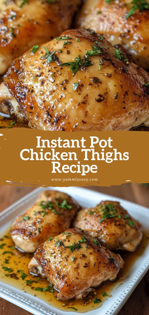 Instant Pot Chicken Thighs Recipe - Yummly Easy Pressure Cooker Chicken Thighs, Instant Pot Chicken Thighs, Pressure Cooking Chicken, Pressure Cooker Recipes Chicken, Chicken Thighs Recipe, Ip Recipes, Thighs Recipe, Pressure Cooker Chicken, Boneless Chicken Thigh Recipes