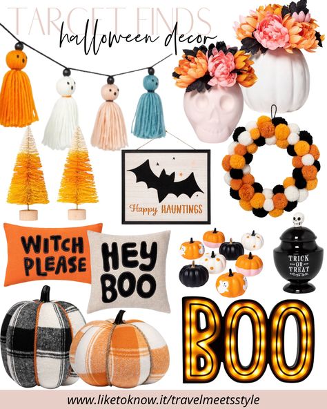 Sharing all of my favorite Halloween decorations from Target! Target Fall Decor 2023, Target Halloween 2023, Target Halloween 2024, Target Pumpkin Decor, Target Threshold Halloween, Target Halloween Decor, Halloween Candy Jar, Pumpkin Floral Arrangements, Target Decor