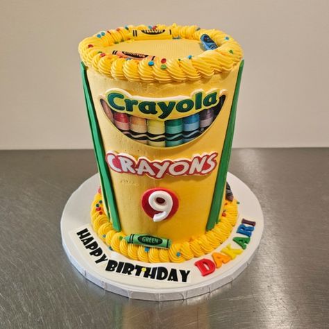 Crayon cake for Dakari. #AngelCakesElite #IndianapolisCakes Crayon Cake Ideas, Marines Graduation, Crayola Cake, Crayon Cake, Crayola Party, Marine Graduation, Graduation Cake, Graduation Cakes, 3rd Birthday