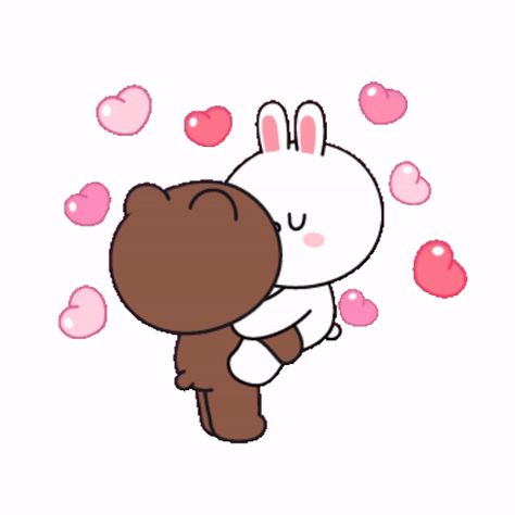 Animation Couple Romantic Kiss, Gif Kisses For You, Blushing Gif, Romantic Stickers, Mocha And Milk Bear, Calin Gif, Blushing Emoji, Interacial Love, Milk Bear