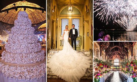 Inside the world's most extravagant weddings with million dollar budgets Million Dollar Wedding, Extravagant Wedding, Australian Wedding, Bridal Table, Cruise Wedding, Weddings By Color, Couture Wedding Gowns, Wedding Costs, Million Dollar