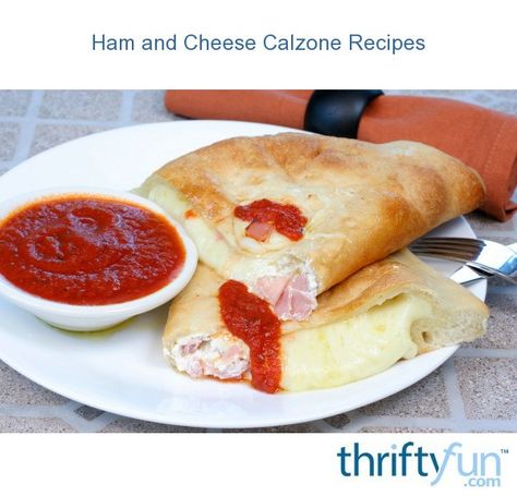 Ham And Cheese Calzone, Cheese Calzone Recipe, Calzone Recipes, Cheese Calzone, Yummy Sandwiches, Calzone Recipe, Honey Ham, Breadsticks, Food Categories