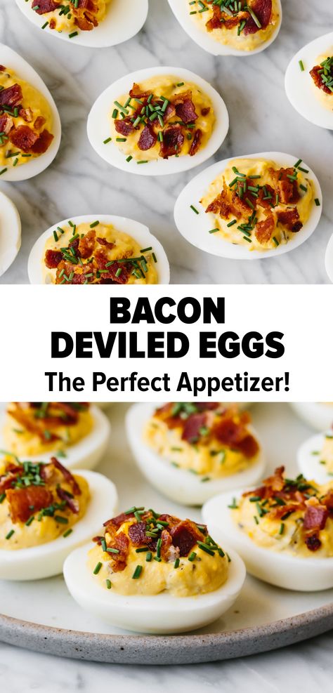 Bacon Wrapped Deviled Eggs, Deviled Egg Appetizers, Deviled Eggs For Brunch, Deviled Eggs Breakfast, Develided Eggs, Deviled Eggs For A Crowd, Breakfast Deviled Eggs Recipe, Black People Deviled Eggs Recipe, Savory Deviled Eggs