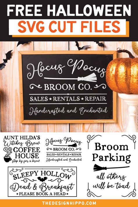 Vintage Wood Signs, Silhouette Cameo 4, Free Svg Files For Cricut, Farmhouse Halloween, Silhouette Diy, Projets Cricut, Cricut Halloween, Cricut Free, Cricut Craft Room