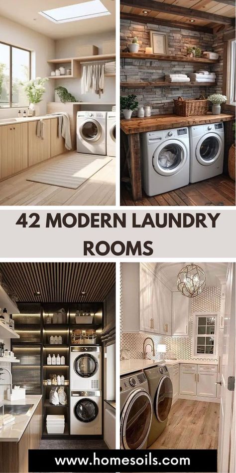 Industrial Farmhouse Laundry Room Ideas, Laundry Room With Wood Floors, Granite Laundry Room, Laundry Room With Dark Grey Appliances, Black Cabinet Laundry Room Ideas, Large Laundry Mudroom Combo, Modern Luxury Laundry Room Ideas, Traditional Laundry Room Design, Laundry Room Ideas Large Space