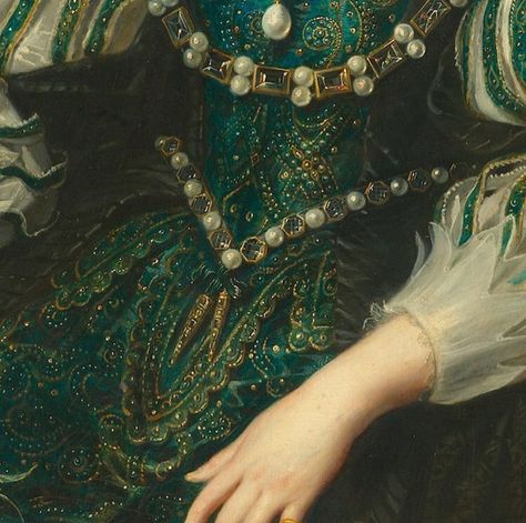 Green Classical Art, Baroque Witch, Medieval Dress Painting, Green Renisance Painting, Lucrezia Borgia Green Dress, Daena Targaryen, Medieval Aesthetic, Green Queen, Peter Paul Rubens